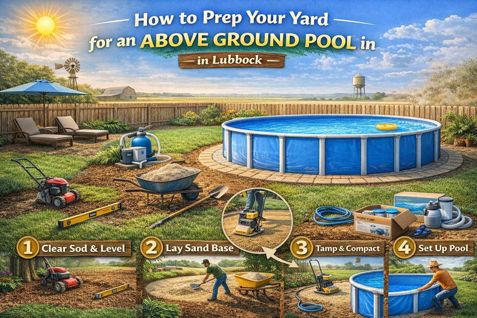 How to prep your yard for an above ground pool in Lubbock, TX